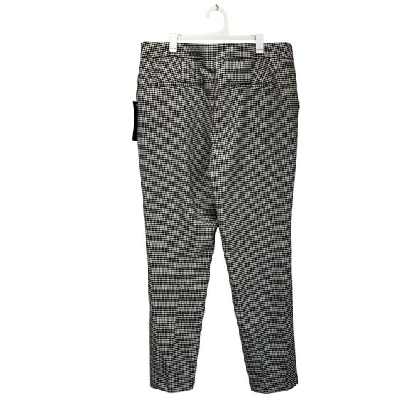 Rachel Zoe Black White Houndstooth Pants Size 10 Slim Ankle Stretch - Picture 2 of 9